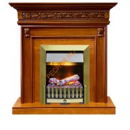 Электрокамин Dimplex Valletta с очагом Danville Antique Brass FB2 орех Электрокамин Dimplex Valletta с очагом Danville Antique Brass FB2 орех
