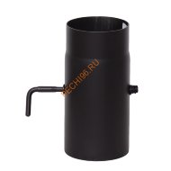 Шибер LAVA черный поворотный 250 мм d 150 мм сталь 2 мм