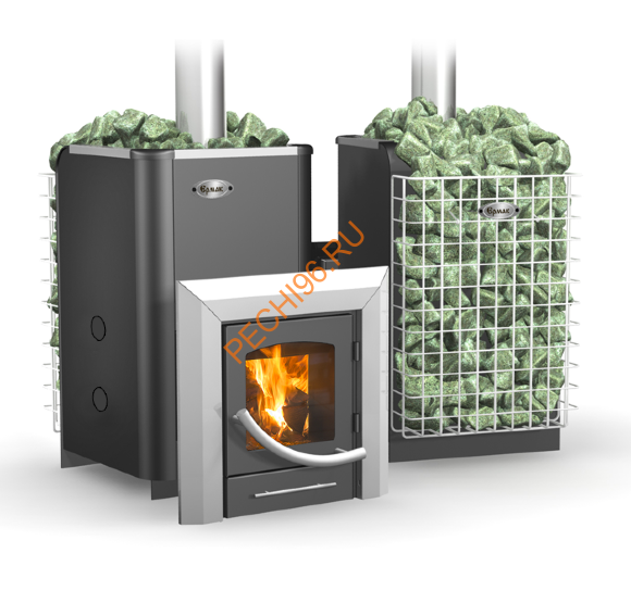 Печь банная Ермак 20-ПС с сеткой