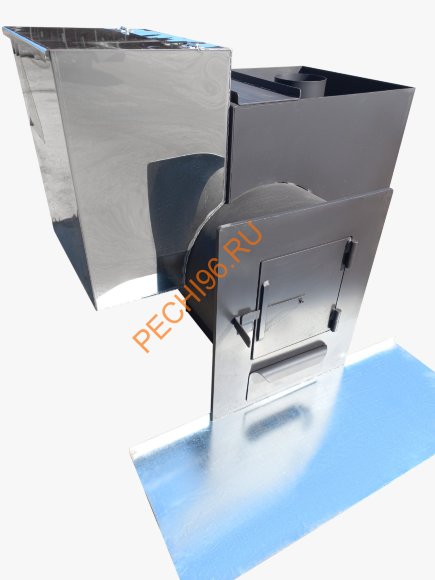 Печь для бани Молов Сталь Делимая 426 с баком 65л, глухая дверца