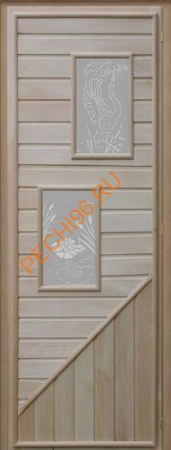 Дверь DoorWood Липа два прямоугольных стекла, 1850х750 мм Дверь DoorWood Липа два прямоугольных стекла, 1850х750 мм