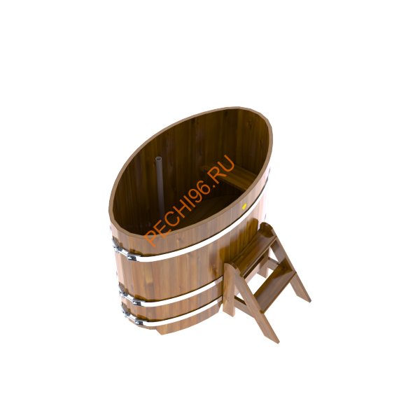 Купель для бани BentWood овальная из морёной лиственницы Рустик, 0,80х1,42 м