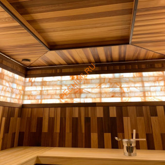 Плитка из гималайской соли 200x100x25 мм шлифованная с пазом Плитка из гималайской соли 200x100x25 мм шлифованная с пазом