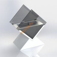 Биокамин Almaz White, тонированное стекло