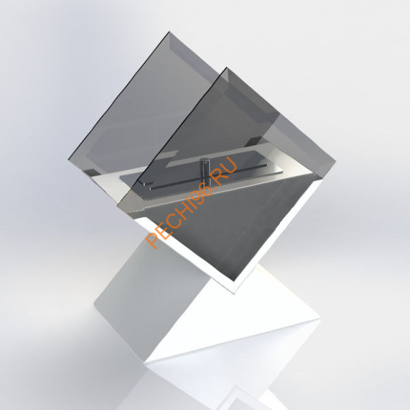 Биокамин Almaz White, тонированное стекло Биокамин Almaz White, тонированное стекло