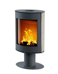 Печь-камин АСТОВ OVAL 600 Крема беж