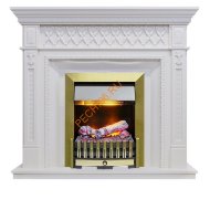 Электрокамин Dimplex Alexandria с очагом Danville Antique Brass FB2 белый дуб Электрокамин Dimplex Alexandria с очагом Danville Antique Brass FB2 белый дуб