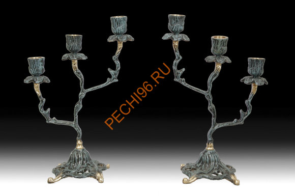 Канделябр на 3 свечи Virtus 4087P, пара
