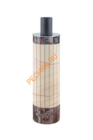 Дымоход - конвектор Ферингер Окаменевшее дерево перенесённый рисунок+Россо Леванте