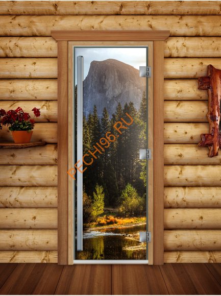 Дверь стеклянная DoorWood «Престиж», 700х1900мм, с фотопечатью «Древний Урал» Дверь стеклянная DoorWood «Престиж», 700х1900мм, с фотопечатью «Древний Урал»