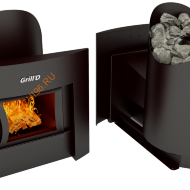 Печь банная Grill’D Aurora 160 window black