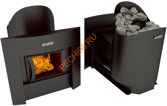 Печь банная Grill’D Aurora 160 window black Печь банная Grill’D Aurora 160 window black