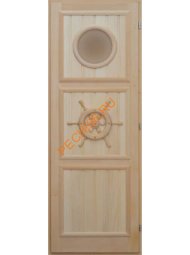 Дверь DoorWood Липа «Штурвал» с иллюминатором, 1850х750 мм Дверь DoorWood Липа «Штурвал» с иллюминатором, 1850х750 мм