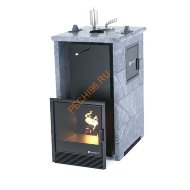 Печь банная ИзиСтим Сочи М2 в трёхстороннем кожухе из талькохлорита