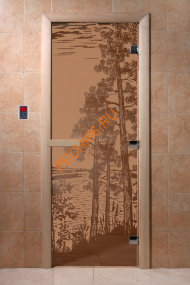Дверь стеклянная DoorWood «Рассвет бронза матовая», 1900х800 мм Дверь стеклянная DoorWood «Рассвет бронза матовая», 1900х800 мм