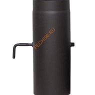 Шибер LAVA черный поворотный 500 мм d 120 мм сталь 2 мм