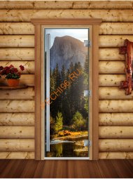 Дверь стеклянная DoorWood «Престиж», 800х2000мм, с фотопечатью «Древний Урал» Дверь стеклянная DoorWood «Престиж», 800х2000мм, с фотопечатью «Древний Урал»