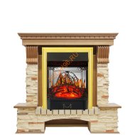 Электрокамин Royal Flame Pierre Luxe угловой дуб/сланец с очагом Majestic FX M