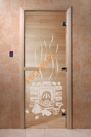 Дверь стеклянная DoorWood «Банька прозрачная», 1700х700 мм