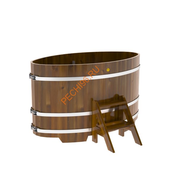 Купель для бани BentWood овальная из морёной лиственницы Рустик, 0,92х1,66 м Купель для бани BentWood овальная из морёной лиственницы Рустик, 0,92х1,66 м