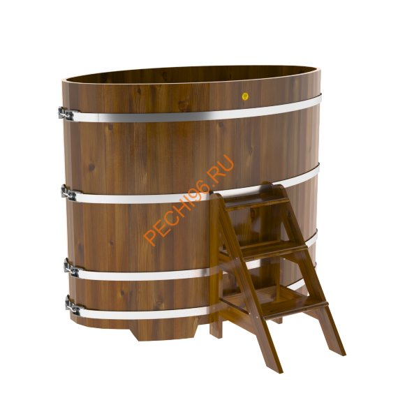 Купель для бани BentWood овальная из морёной лиственницы Рустик, 0,92х1,66 м Купель для бани BentWood овальная из морёной лиственницы Рустик, 0,92х1,66 м
