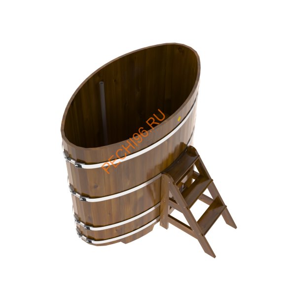 Купель для бани BentWood овальная из морёной лиственницы Рустик, 0,92х1,66 м Купель для бани BentWood овальная из морёной лиственницы Рустик, 0,92х1,66 м