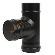 Тройник 90 гр Везувий BLACK (AISI 430/0,8мм) d 120