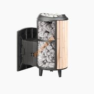 Печь банная Атмосфера L комбинированная сетка-ламель Окаменевшее дерево