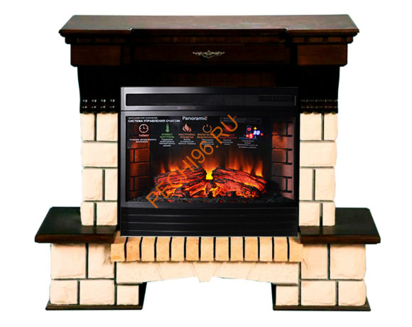Электрокамин InterFlame Экстерион с очагом Panoramic 25 LED FX QZ