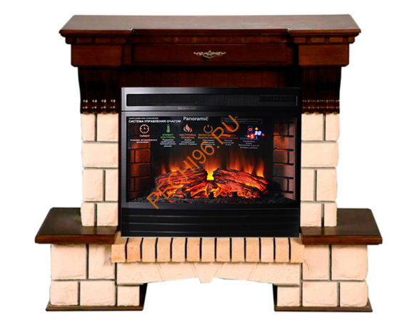 Электрокамин InterFlame Экстерион с очагом Panoramic 25 LED FX QZ