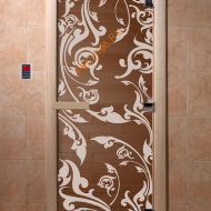 Дверь стеклянная DoorWood «Венеция бронза», 1800х700 мм