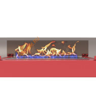 Биокамин Русский огонь Марс настольный красный