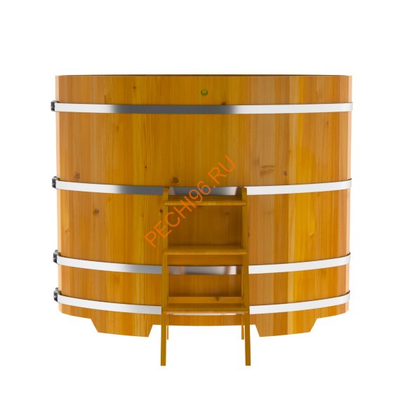 Купель для бани BentWood овальная из лиственницы Рустик, 0,92х1,66 м
