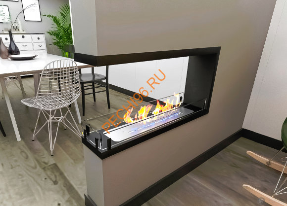 Биокамин ZeFire Estetic Flame CONTOUR 900 торцевой сквозной