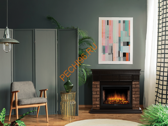 Электрокамин Electrolux Sphere Plus EFP/P-3320RLS с порталом Firelight Bricks Wood 30, камень темный