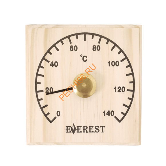 Термометр EVEREST квадратный, сосна (TG-37)