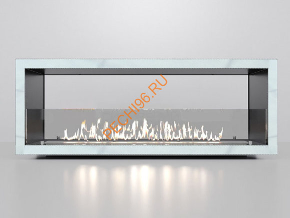 Биокамин сквозной 1500х500х300 мм, стекло тонированное, рамки нержавейка Биокамин сквозной 1500х500х300 мм, стекло тонированное, рамки нержавейка