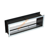 Биокамин сквозной 1500х500х300 мм, стекло тонированное, рамки нержавейка Биокамин сквозной 1500х500х300 мм, стекло тонированное, рамки нержавейка