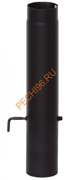 Шибер LAVA черный поворотный 1000 мм d 120 мм сталь 2 мм