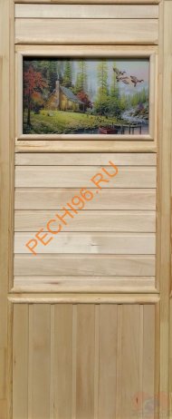 Дверь DoorWood со стеклом «Летят утки», 1850х750 мм Дверь DoorWood со стеклом «Летят утки», 1850х750 мм