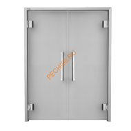 Двери стеклянные двустворчатые Grandis GS 15х20-G-Н-Si Двери стеклянные двустворчатые Grandis GS 15х20-G-Н-Si