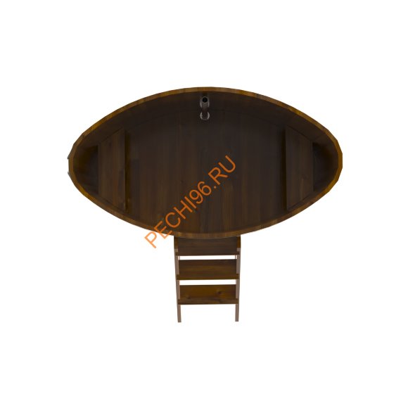 Купель для бани BentWood овальная из морёной лиственницы Рустик, 1,02х1,68 м