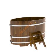 Купель для бани BentWood овальная из морёной лиственницы Рустик, 1,02х1,68 м