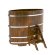 Купель для бани BentWood овальная из морёной лиственницы Рустик, 1,02х1,68 м