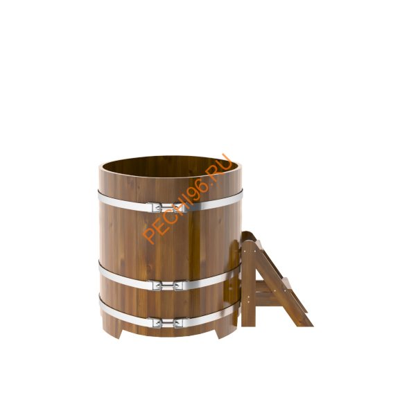 Купель для бани BentWood овальная из морёной лиственницы Рустик, 1,02х1,68 м