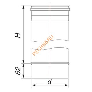 Труба ВУЛКАН VHR d180 мм, 1м
