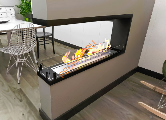 Биокамин ZeFire Estetic Flame CONTOUR 1100 торцевой сквозной