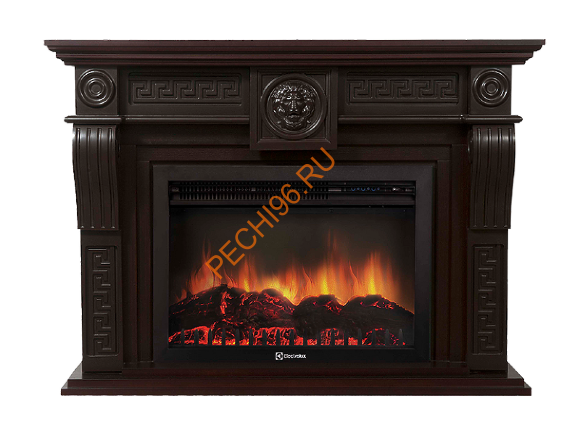 Электрокамин Electrolux EFP/P-3020LS с порталом Firelight Vittoriano 30, темный дуб