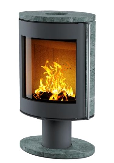 Печь-камин АСТОВ OVAL 600 Талькомагнезит, основание ноги, крышка