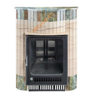 Портал для банной печи Ферингер Оптима ПФ Окаменевшее дерево перенесённый рисунок+Жадеит